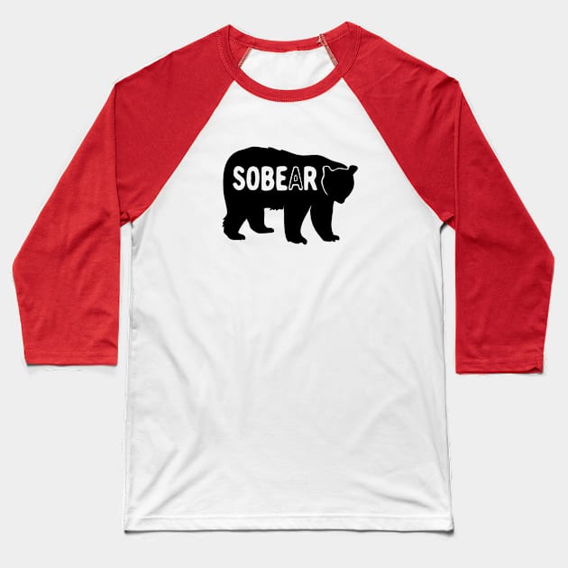 Sober Bear Baseball T-Shirt by FrootcakeDesigns